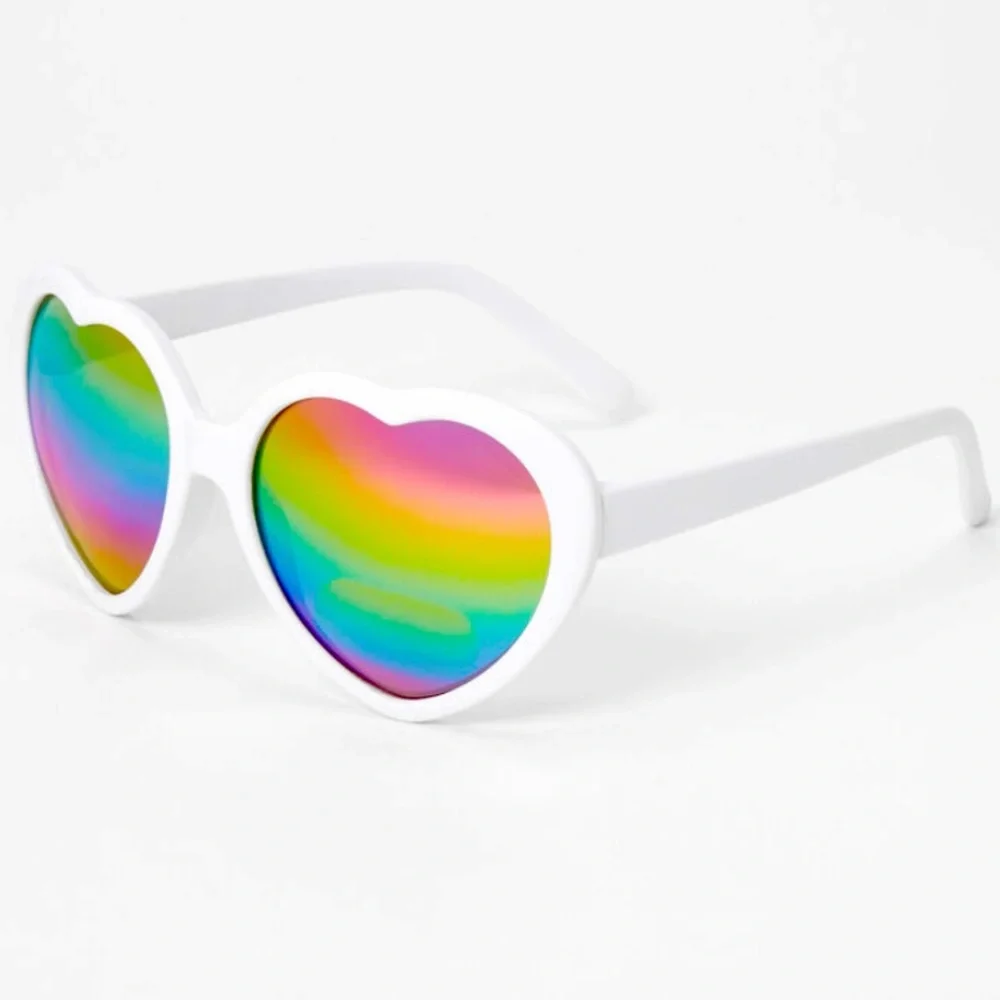 😎🆕KLEIN: PRIDE ❤️ GLASSES- White Color with Multi Color Lenses